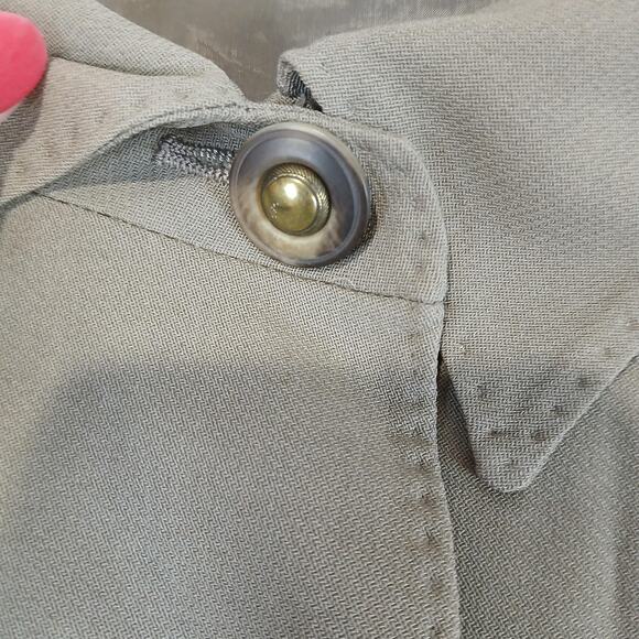 MaxMara Coat Womens Small Taupe Beige Wool Blend Long Jacket Made in Italy Lined - Picture 7 of 14